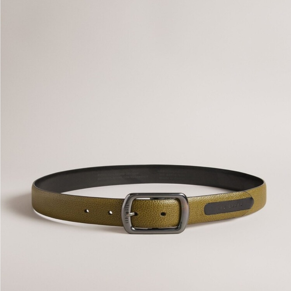 Ted Baker Green Jaims Contrast
Detail Leather Belt men size 32 new